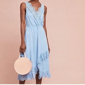 Anthropologie Tracy Reese Blue Eyelet Dress